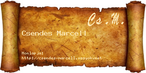 Csendes Marcell névjegykártya